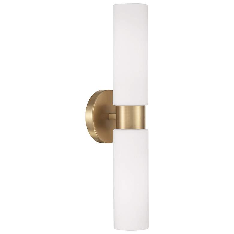 Image 1 HomePlace Lighting Theo 2 Light Sconce  Aged Brass