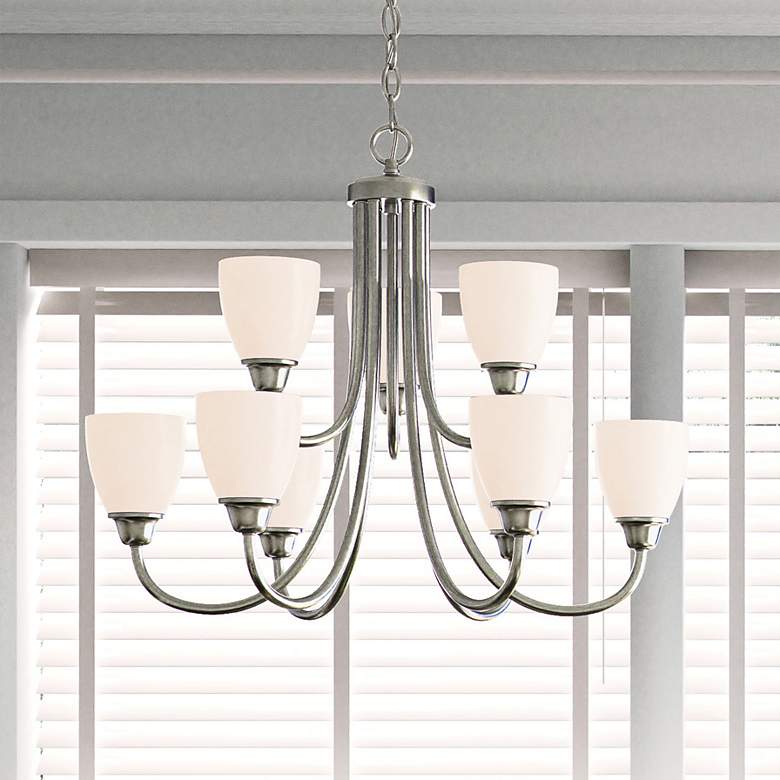 Image 2 HomePlace Lighting Trenton 5 Light Chandelier Brushed Nickel