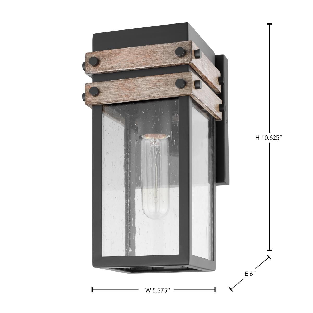 Homestead 10 3/4" High Matte Black Outdoor Wall Light in scene