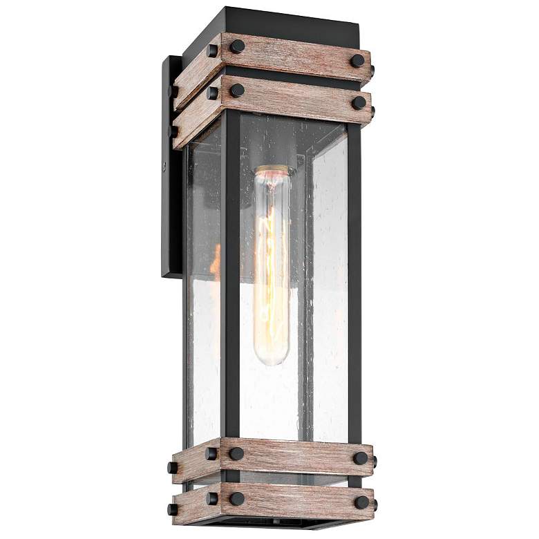 Image 6 Homestead 16" High Matte Black Outdoor Wall Light more views
