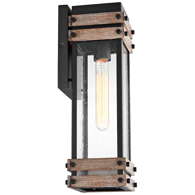 Image 7 Homestead 16" High Matte Black Outdoor Wall Light more views