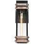 4_Homestead 18 3/4"H Matte Black and Wood Outdoor Wall Light more views