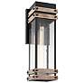 5_Homestead 18 3/4"H Matte Black and Wood Outdoor Wall Light more views