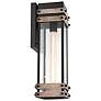 6_Homestead 18 3/4"H Matte Black and Wood Outdoor Wall Light more views
