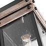 7_Homestead 18 3/4"H Matte Black and Wood Outdoor Wall Light more views
