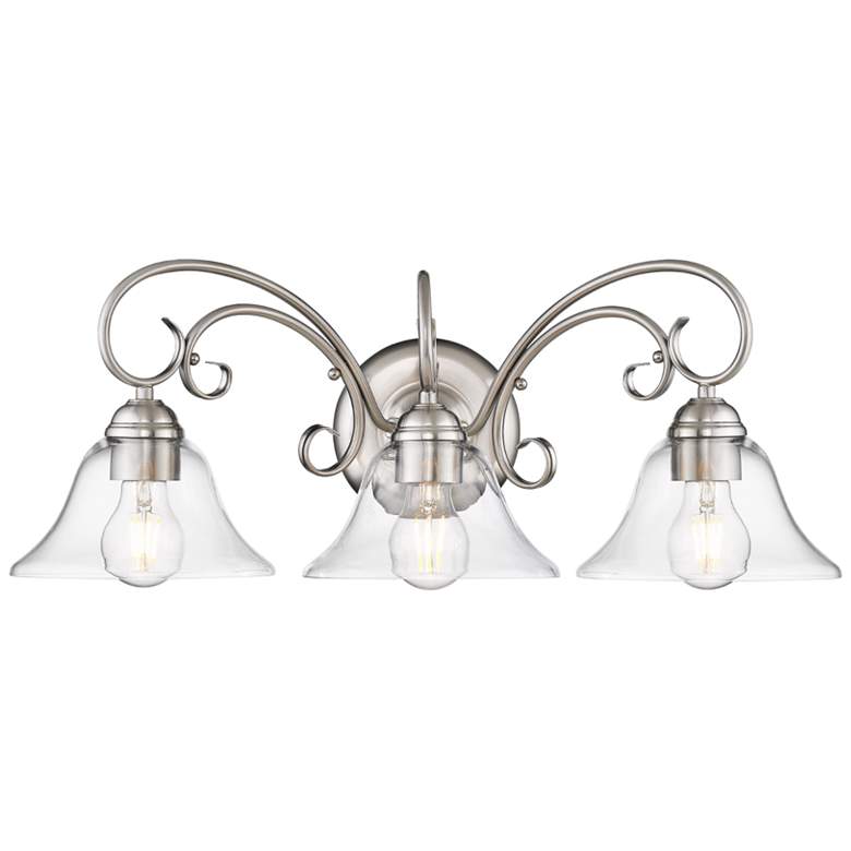 Image 1 Homestead 24 inch Wide 3-Light Vanity Light in Pewter with Clear Glass