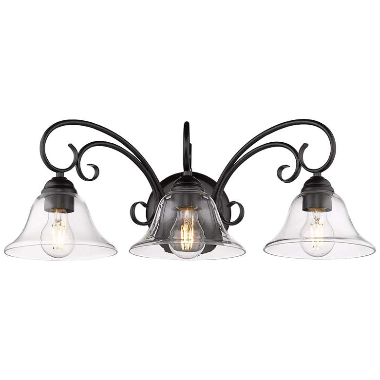 Image 3 Homestead 24" Wide Matte Black Metal 3-Light Bath Light more views
