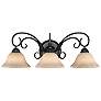 2_Homestead 24" Wide Rubbed Bronze 3-Light Vanity Bath Light