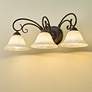 1_Homestead 24" Wide Rubbed Bronze 3-Light Vanity Bath Light