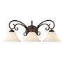 3_Homestead 24" Wide Rubbed Bronze 3-Light Vanity Bath Light more views