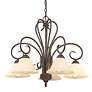 Homestead 25 1/4" Rubbed Bronze 5-Light Chandelier With Tea Stone Glas