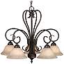 1_Homestead 25 1/4" Wide Rubbed Bronze 5-Light Chandelier