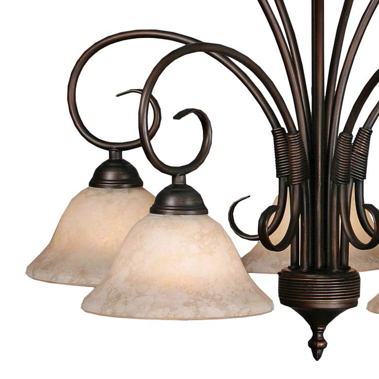 Image 2 Homestead 25 1/4" Wide Rubbed Bronze 5-Light Chandelier more views