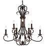 3_Homestead 28"W Oil-Rubbed Bronze 9-Light 2-Tier Chandelier