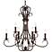 Homestead 28"W Oil-Rubbed Bronze 9-Light 2-Tier Chandelier