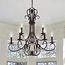 2_Homestead 28"W Oil-Rubbed Bronze 9-Light 2-Tier Chandelier
