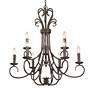 5_Homestead 28"W Oil-Rubbed Bronze 9-Light 2-Tier Chandelier more views