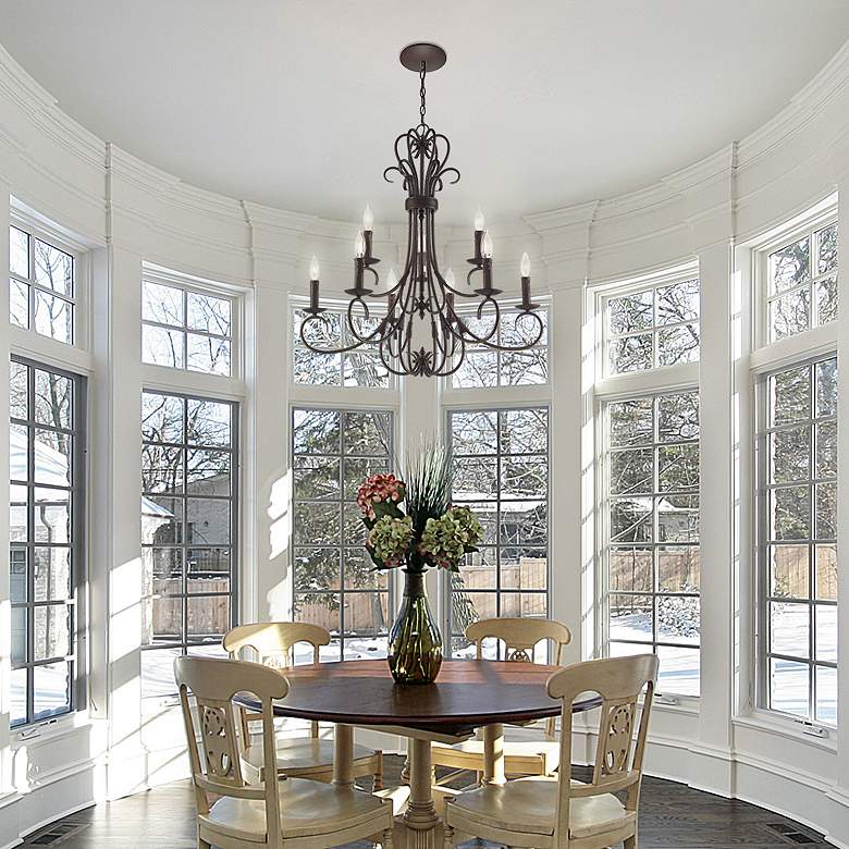 Image 7 Homestead 28"W Oil-Rubbed Bronze 9-Light 2-Tier Chandelier more views