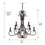 Homestead 28"W Oil-Rubbed Bronze 9-Light 2-Tier Chandelier in scene