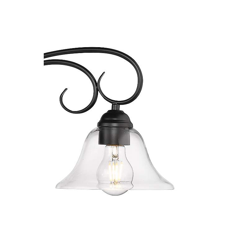 Image 2 Homestead 32" Wide 4-Light Vanity Light in Matte Black with Clear Glas more views