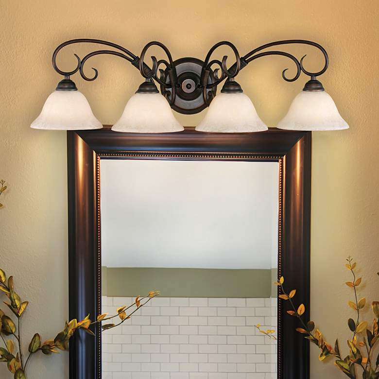 Image 1 Homestead 32" Wide Rubbed Bronze 4-Light Bath Light