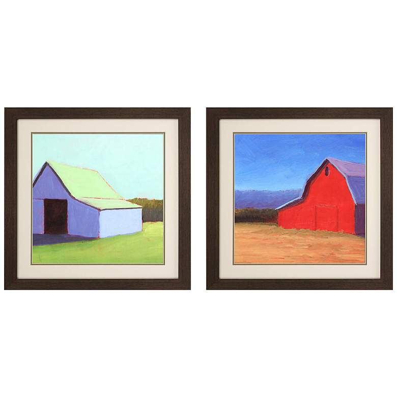 Image 3 Homestead Barn I 25" Square 2-Piece Framed Wall Art Set