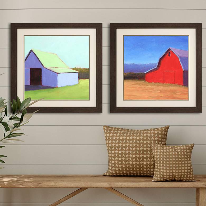 Image 2 Homestead Barn I 25" Square 2-Piece Framed Wall Art Set