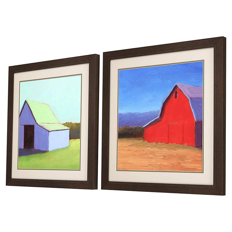 Image 5 Homestead Barn I 25 inch Square 2-Piece Framed Wall Art Set more views
