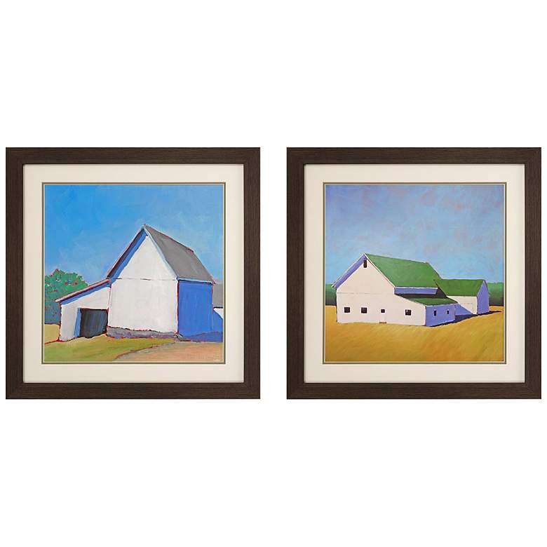 Image 3 Homestead Barn II 25" Square 2-Piece Framed Wall Art Set