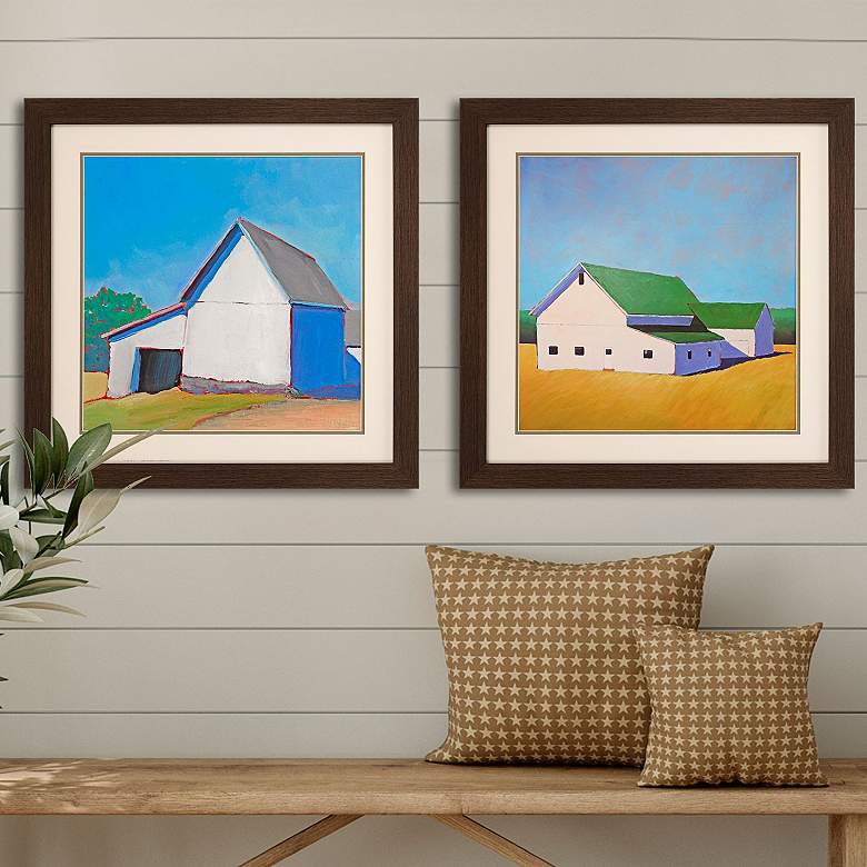 Image 2 Homestead Barn II 25" Square 2-Piece Framed Wall Art Set