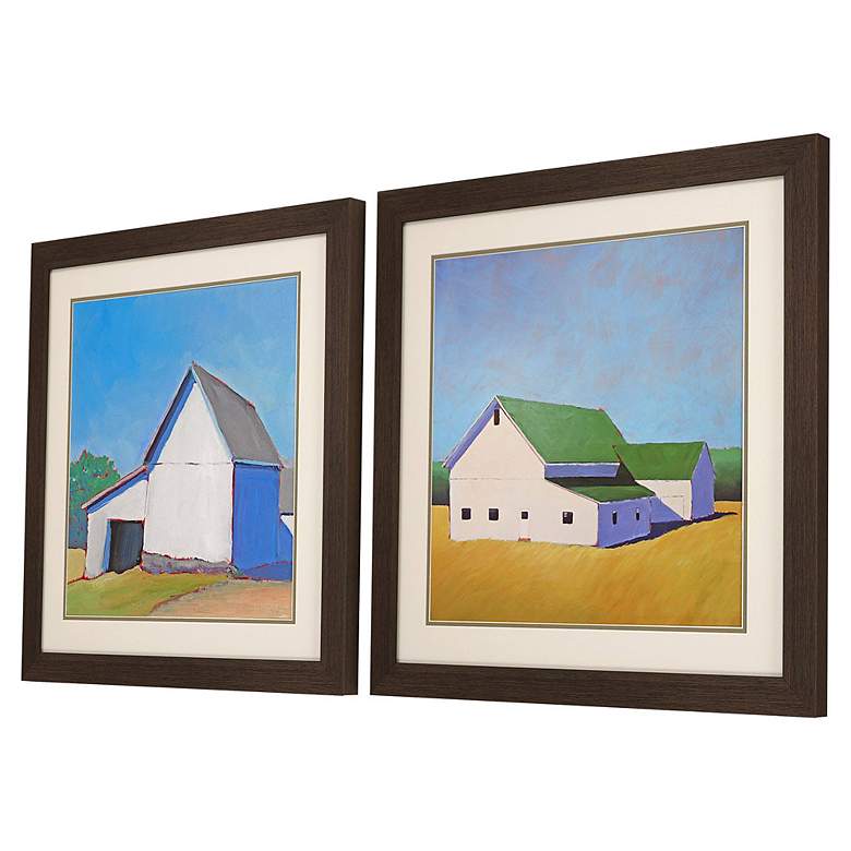 Image 5 Homestead Barn II 25" Square 2-Piece Framed Wall Art Set more views