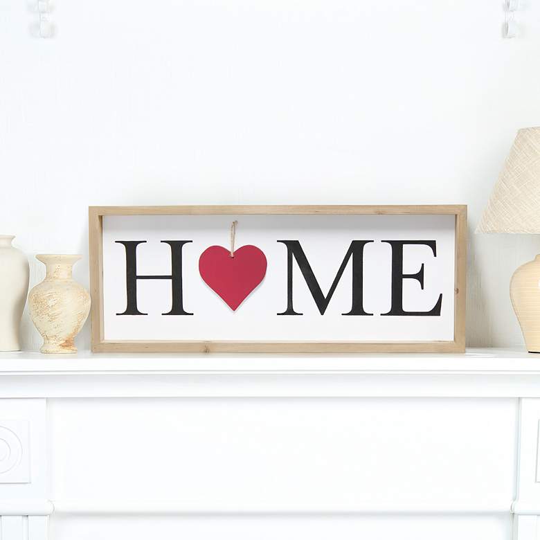 Image 1 Homey Rustic Natural "Home" Frame with 12 Ornaments