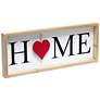 Homey Rustic Natural "Home" Frame with 12 Ornaments