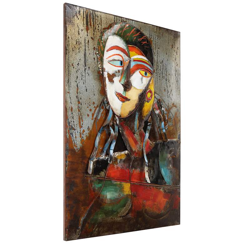 Image 6 Homme 1 60" High Mixed Media Metal Dimensional Wall Art more views