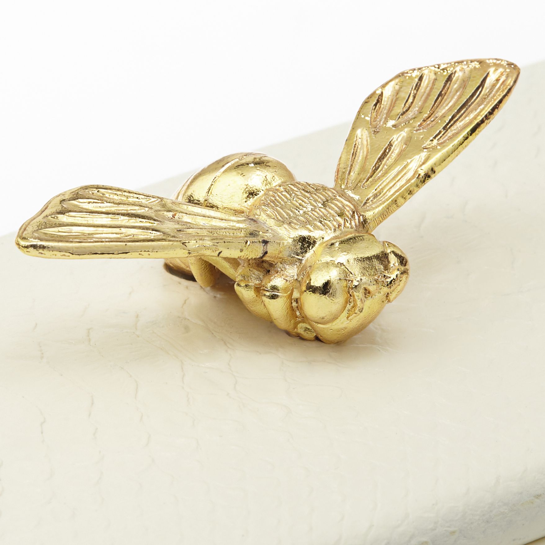 Image 5 Honey Bee Matte White Rectangular Box with Lid more views