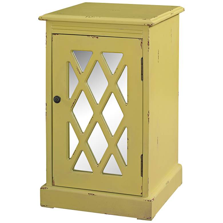 Image 1 Honey Butter Mirrored Chippendale Accent Table