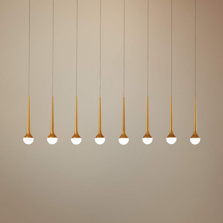 Image 1 Honey Drip 44 1/2"W Gold LED Kitchen Island Light Pendant