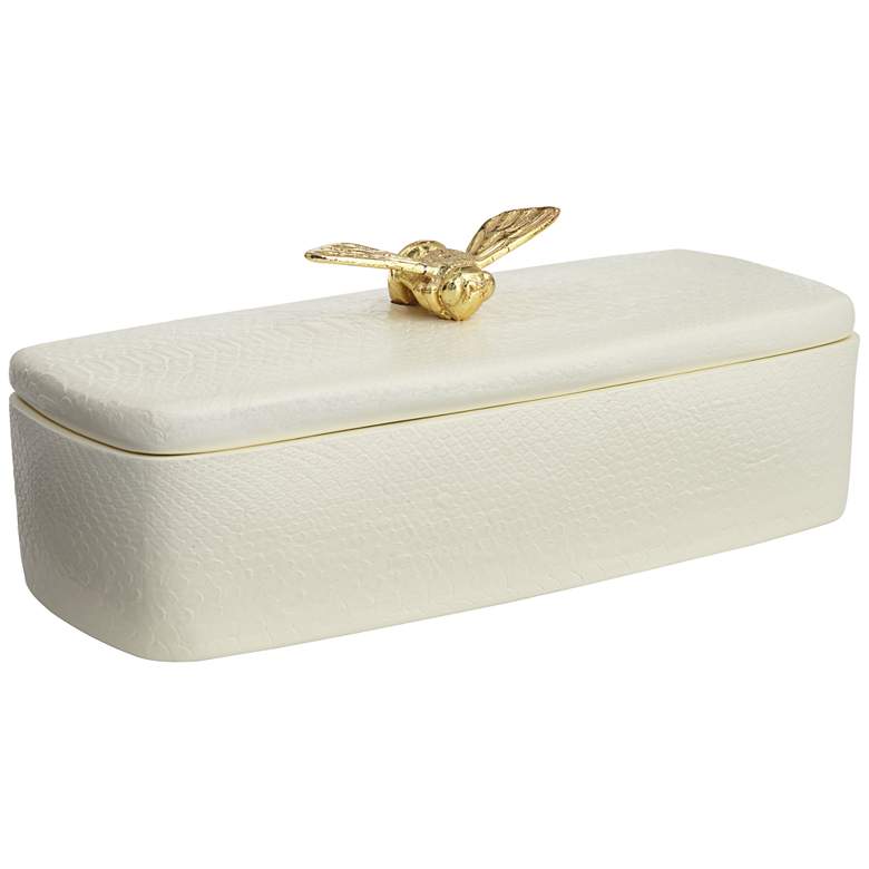 Image 6 Honey Jar Matte White Rectangular Box with Lid more views