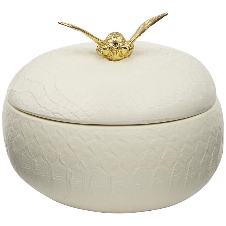 Image 5 Honey Pot Matte White Round Box with Lid more views