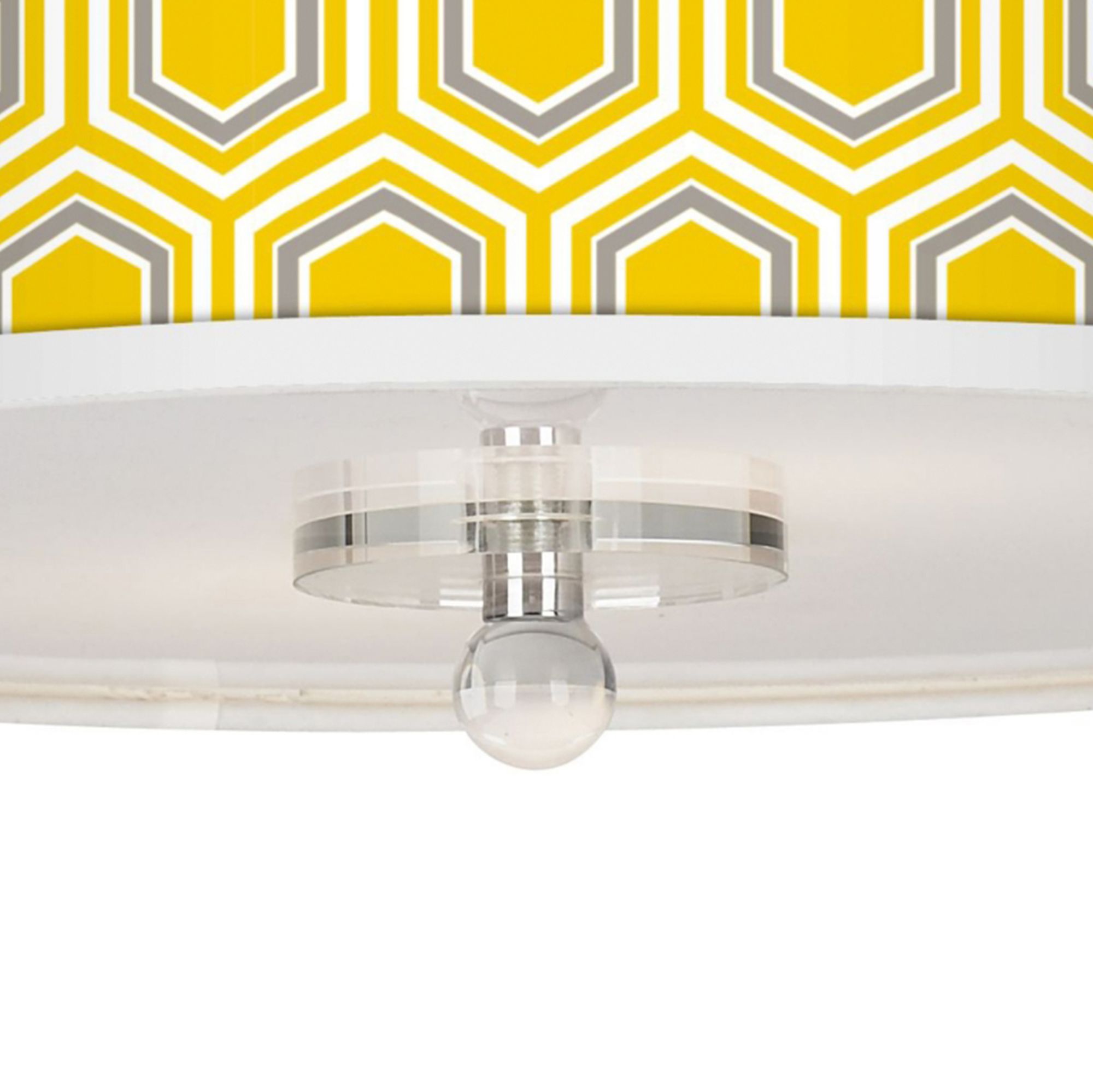 Image 3 Honeycomb Giclee 16" Wide Semi-Flush Ceiling Light more views