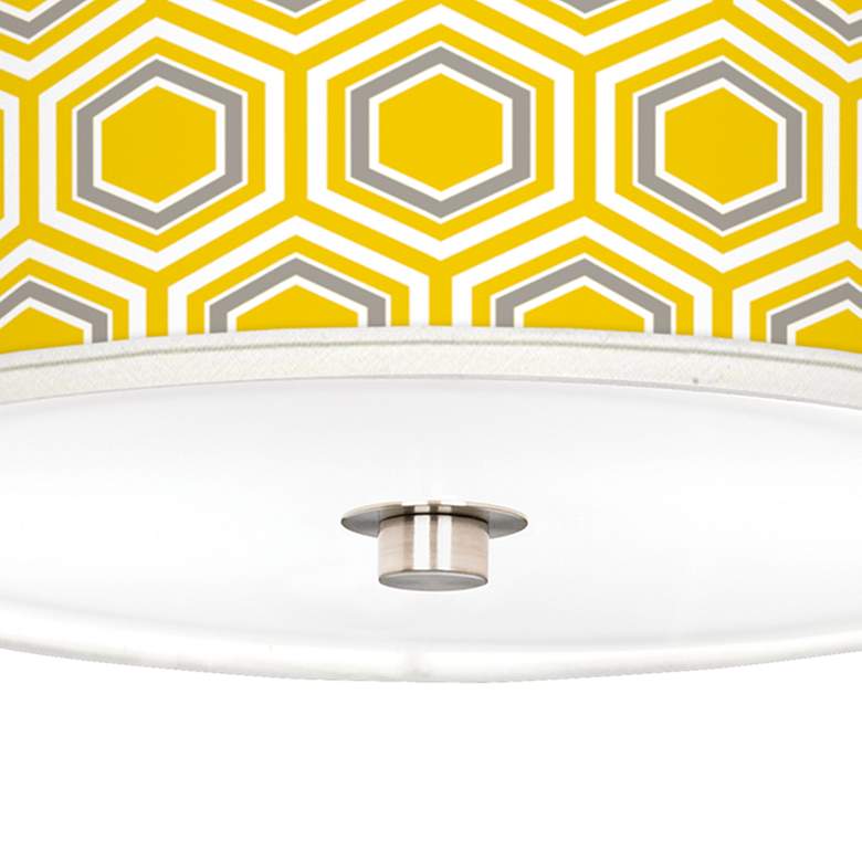 Image 3 Honeycomb Giclee Nickel 10 1/4 inch Wide Ceiling Light more views