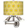 Honeycomb Giclee Plug-In Swing Arm Wall Lamp