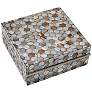 Honeycomb Lacquered Mother of Pearl Large Trinket Box