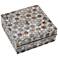 Honeycomb Lacquered Mother of Pearl Large Trinket Box