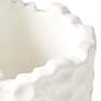 Honeycomb Texture 14"H Matte White Porcelain Decorative Vase