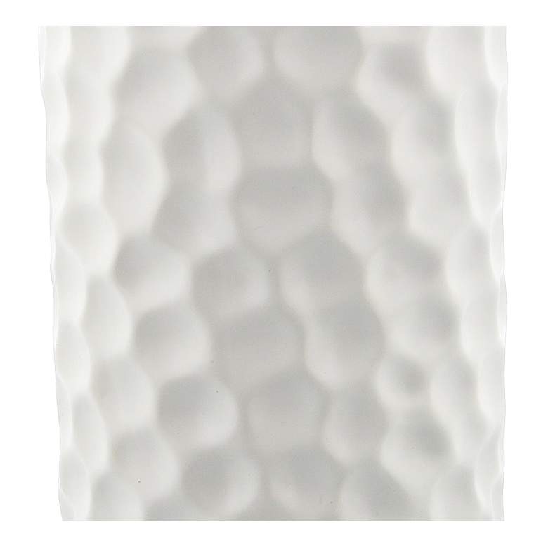 Image 3 Honeycomb Texture 14 inchH Matte White Porcelain Decorative Vase more views