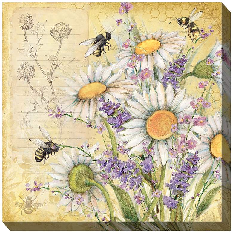 Image 1 Honeymakers 24 inch Square All-Weather Outdoor Canvas Wall Art