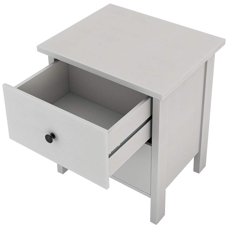 Image 2 Honeysuckle 19 inch Wide White Wood 2-Drawer Nightstands Set of 2 more views
