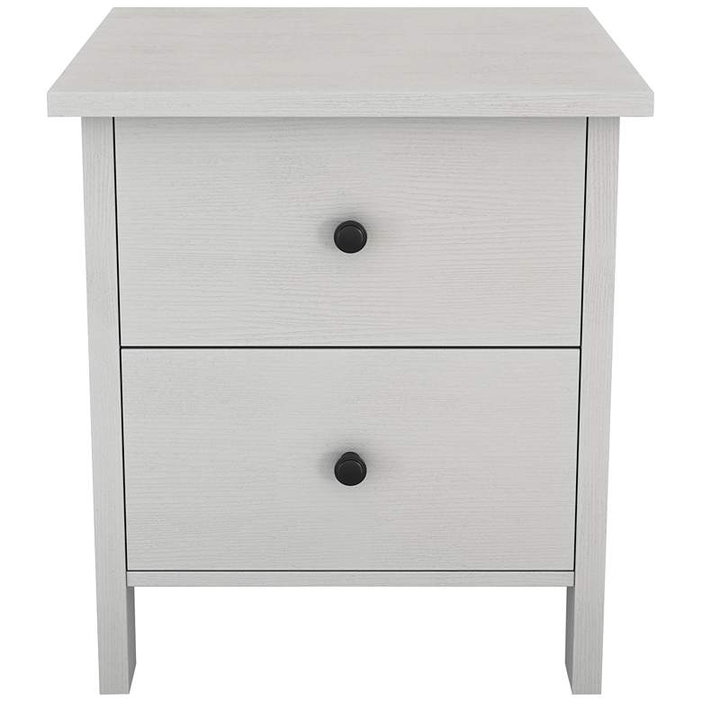 Image 4 Honeysuckle 19 inch Wide White Wood 2-Drawer Nightstands Set of 2 more views