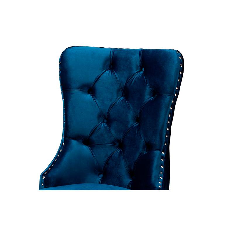 Image 6 Honora Navy Velvet Fabric Tufted Dining Chairs Set of 2 more views